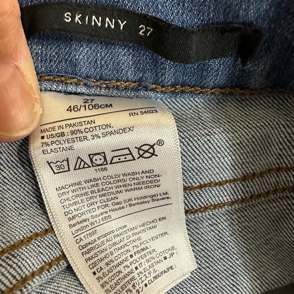 Banana Republic Skinny Zero Light Denim Jeans Size 27, GUC - Picture 4 of 5
